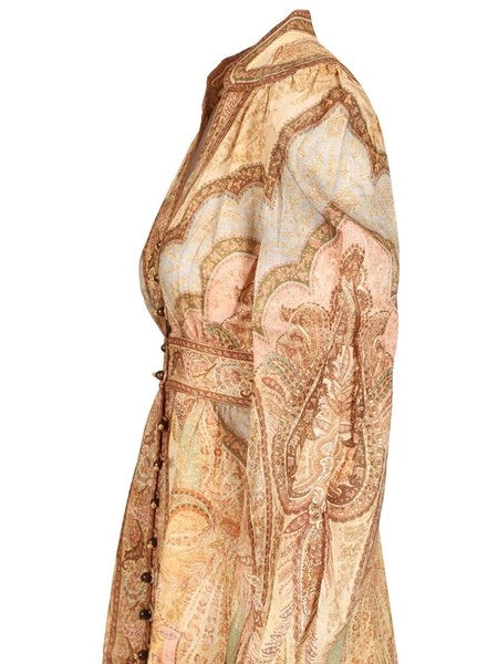 Abito midi scollato Wanderlust in Tapestry