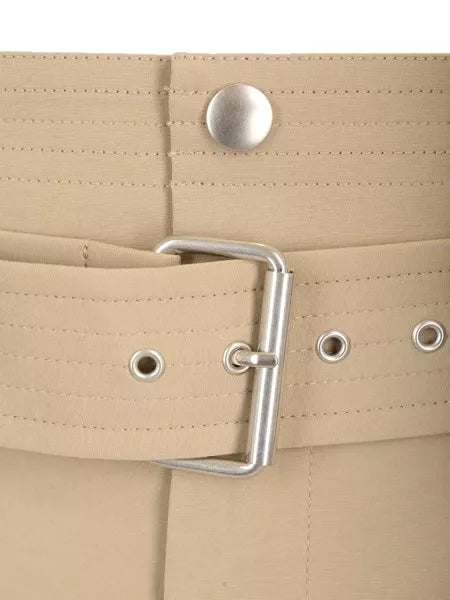 Pantaloni vita alta con cintura