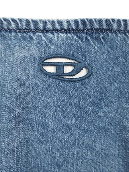 Gonna ampia in denim fluido