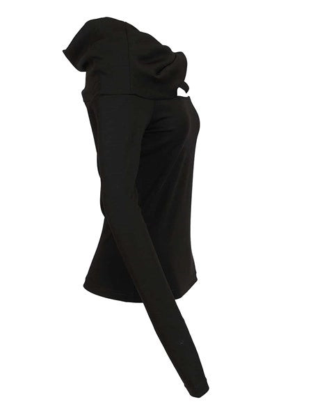 Top off-shoulder Orafo in lana vergine