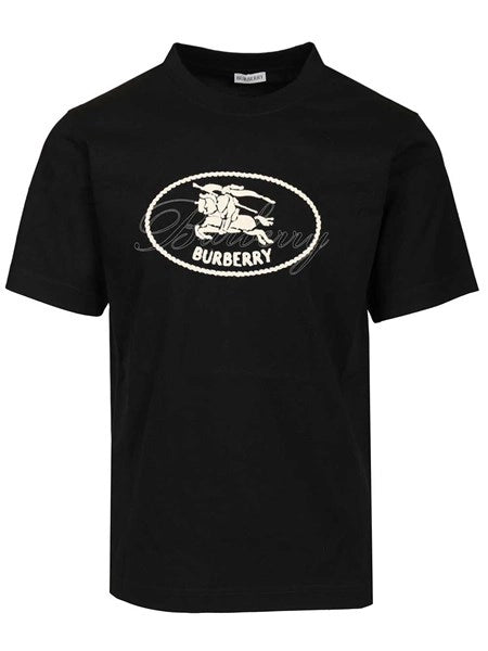 Cotton T-shirt with Knight Stamp