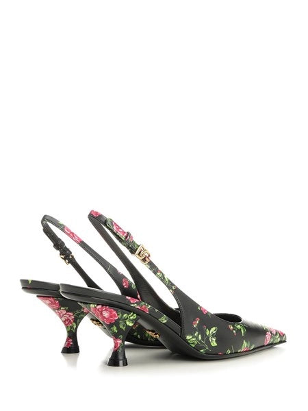 Slingback Lollo in pelle stampata