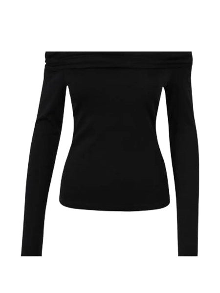 Top off-shoulder Orafo in lana vergine