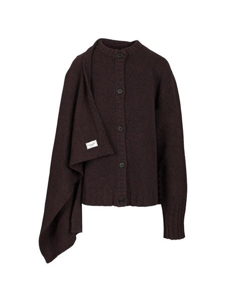 Cardigan con dettagli drappeggiati