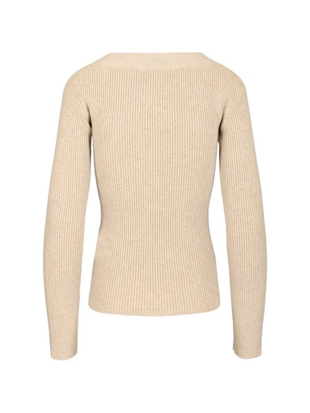 Cardigan in misto lana a coste Gioiosa
