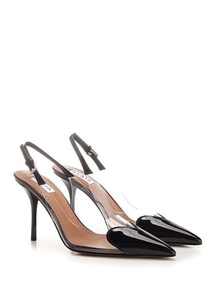 Slingback Le cœur in pelle verniciata