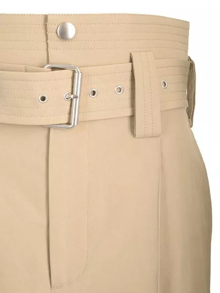 Pantaloni vita alta con cintura
