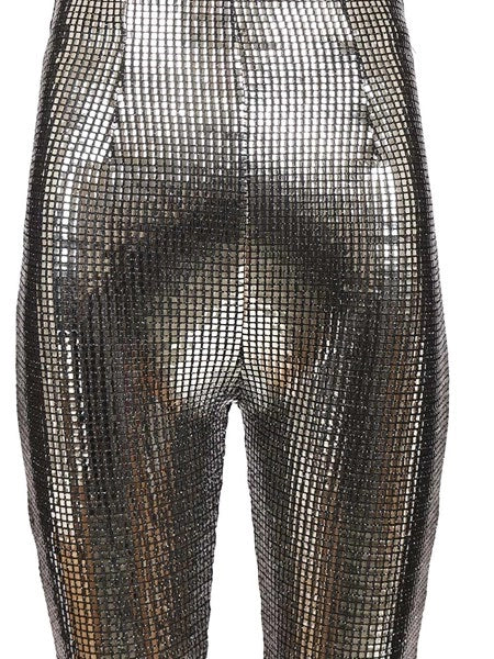 Pantaloni con paillettes metalliche