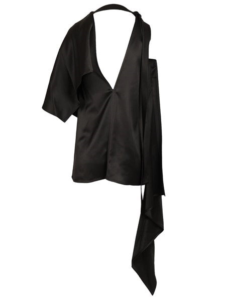 Top in satin di seta
