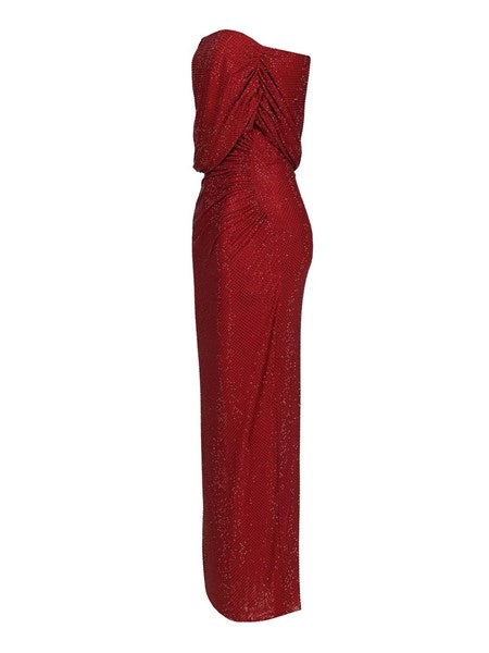 Abito midi drappeggiato