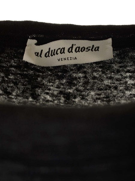 T-shirt nera in lino