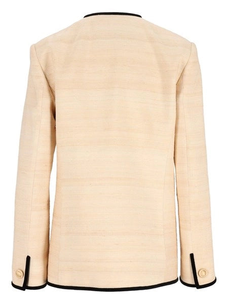 Blazer in seta e lino