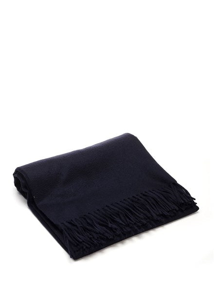 Plaid blu in cashmere