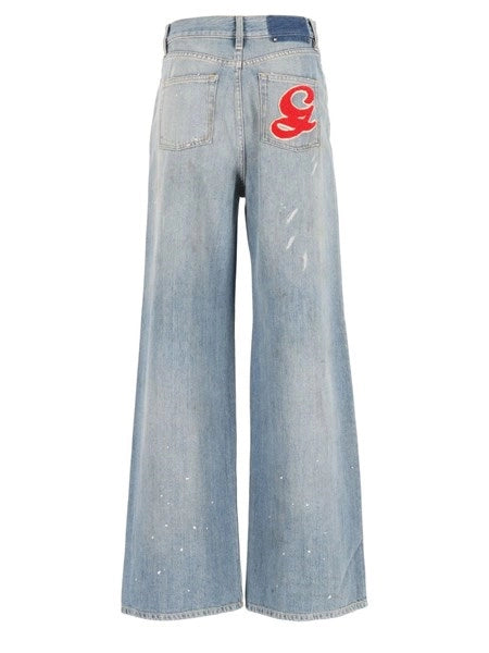 Jeans con logo ricamato