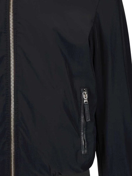 Biker in pelle traforata reversibile