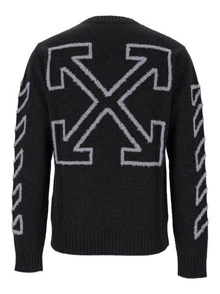 Maglione girocollo con freccia diagonale
