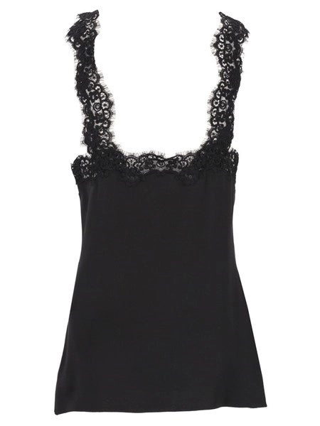 Top  con dettagli in pizzo