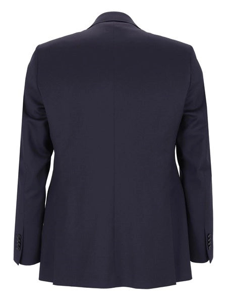 Abito blu saglia in lana