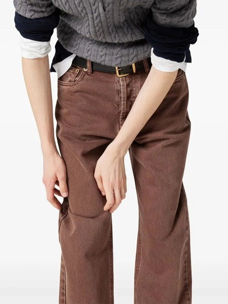Pantaloni cinque tasche in bull denim