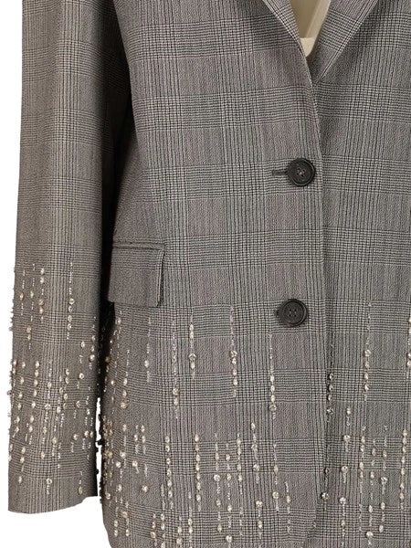 Blazer Principe di Galles con cristalli