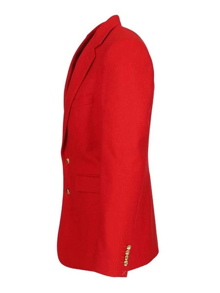 Blazer sartoriale in flanella di lana