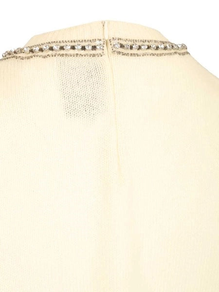 Pullover in lana vergine con ricami