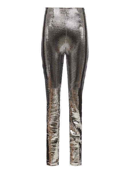 Pantaloni con paillettes metalliche