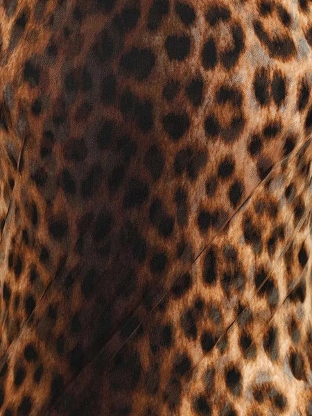 Top bi-materiale animalier