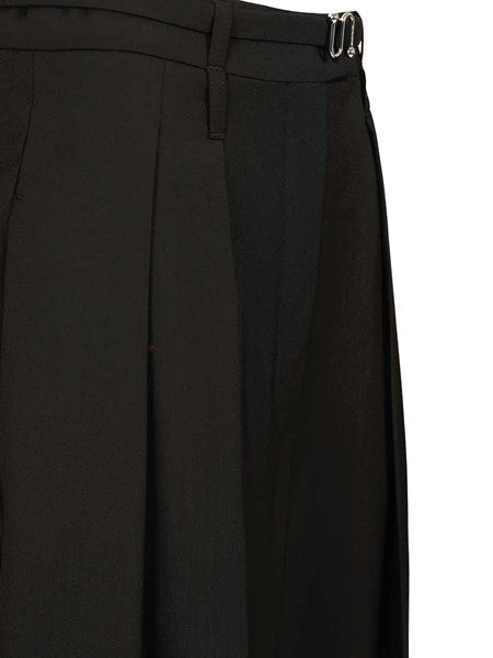 Pantalone ampio in lana stretch
