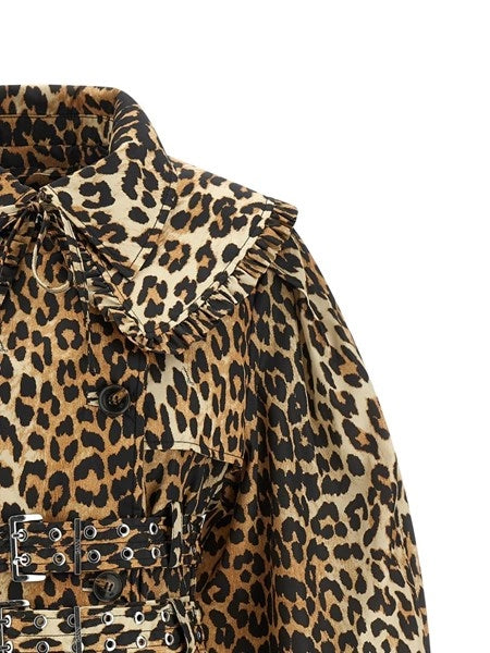 Trench corto Duchesse stampa animalier