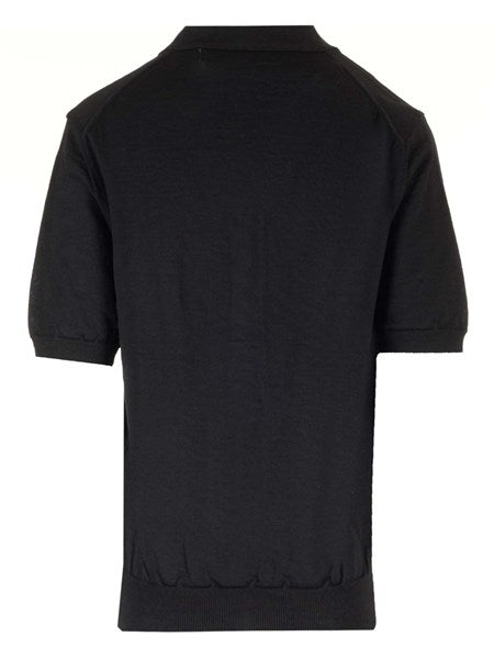 Cardigan nero a maniche corte