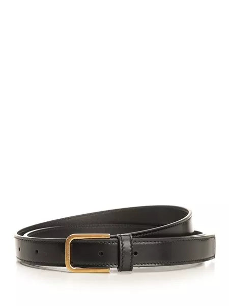 cintura minimalista in pelle liscia