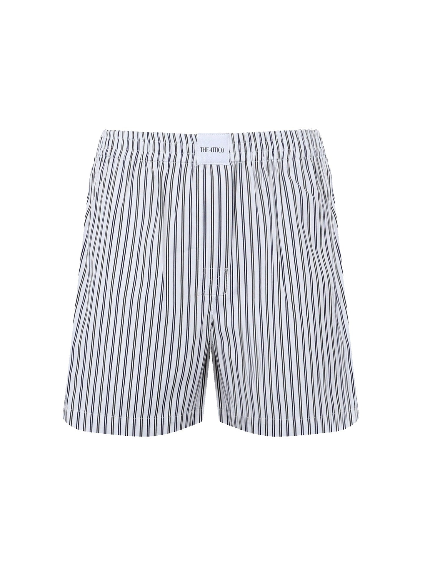 Pantalone corto in cotone a righe