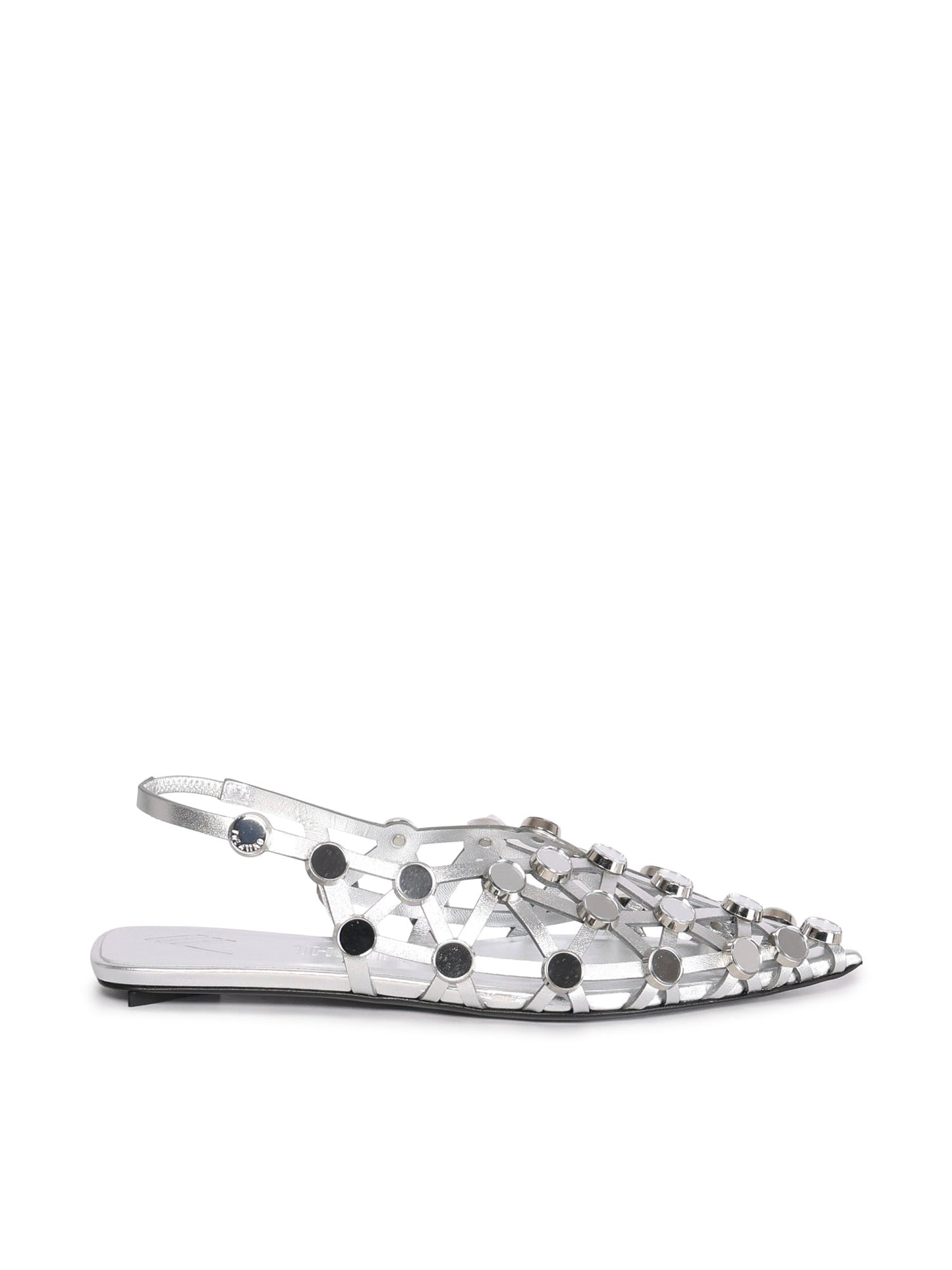 Ballerina 'Grid' in nappa metallizzata