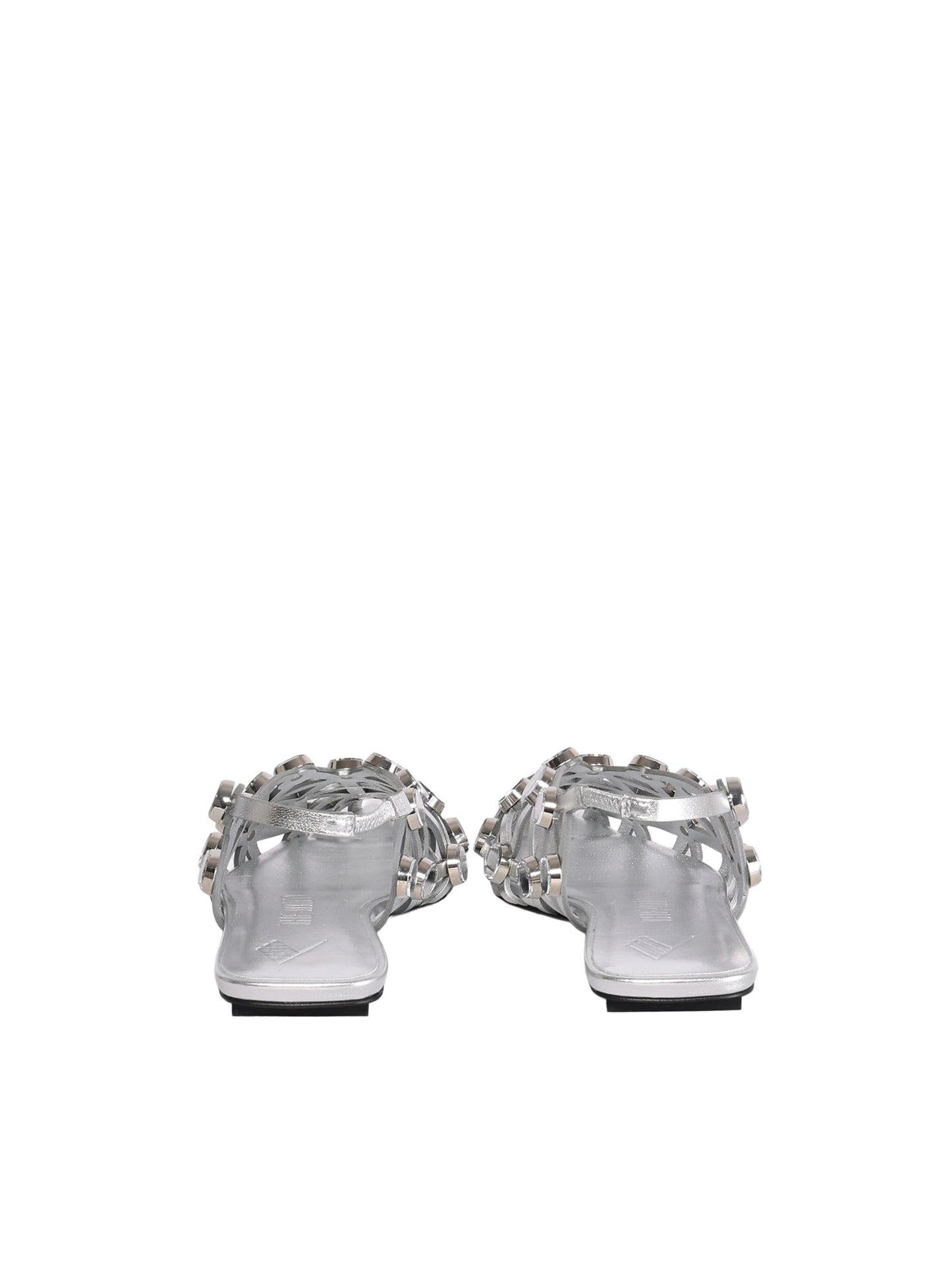 Ballerina 'Grid' in nappa metallizzata