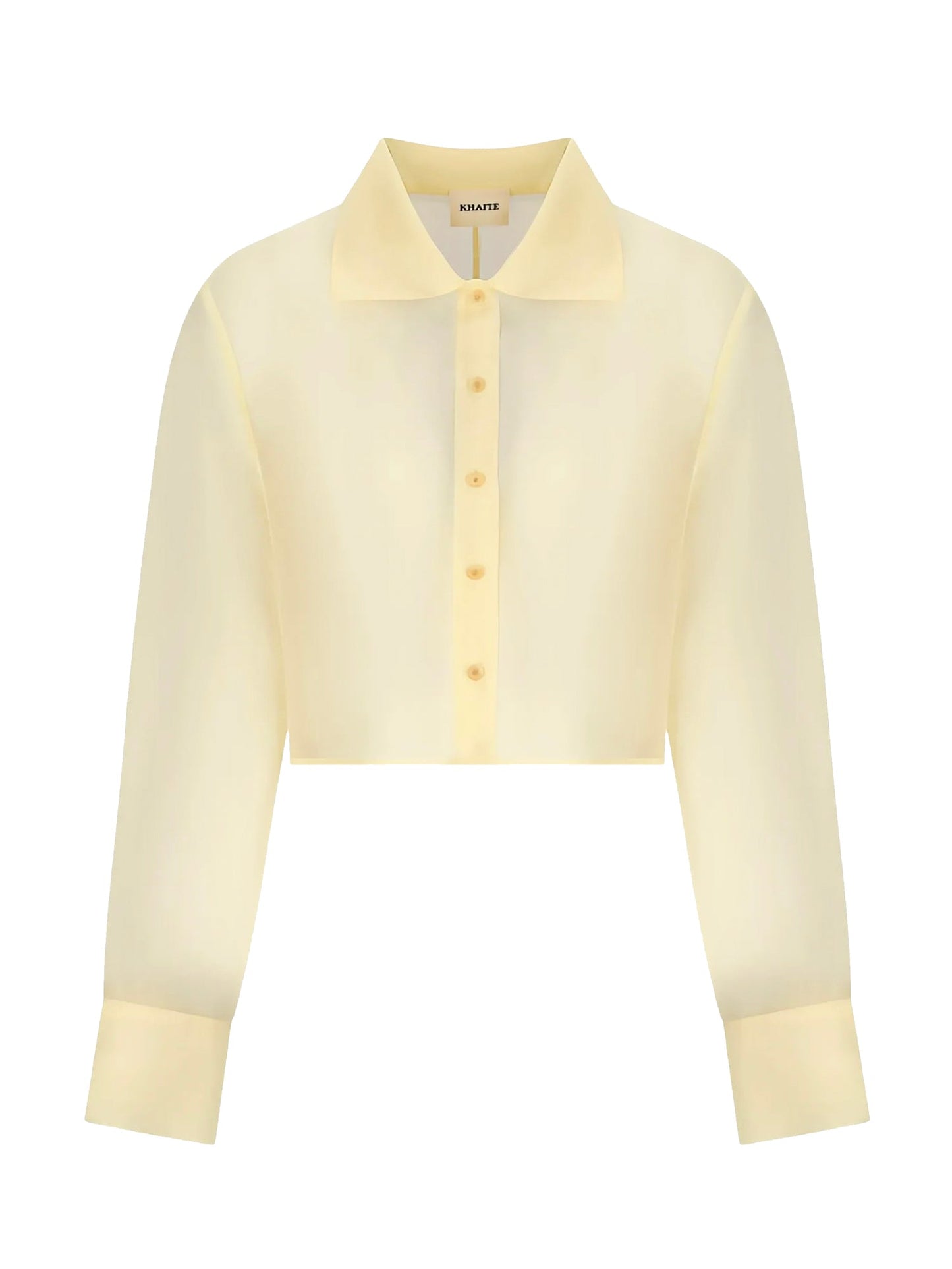 Camicia cropped Jasen in organza di seta
