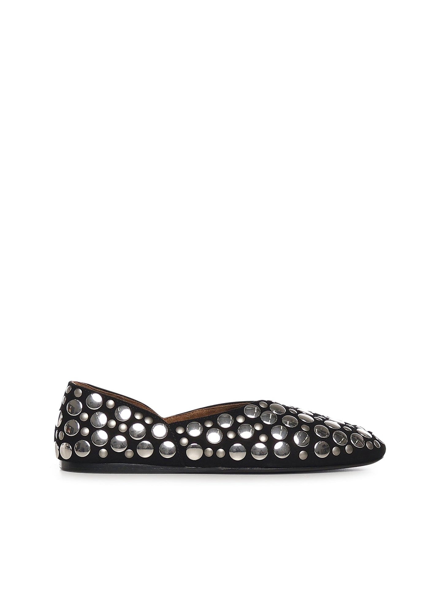 Ballerine Jane in pelle scamosciata con borchie