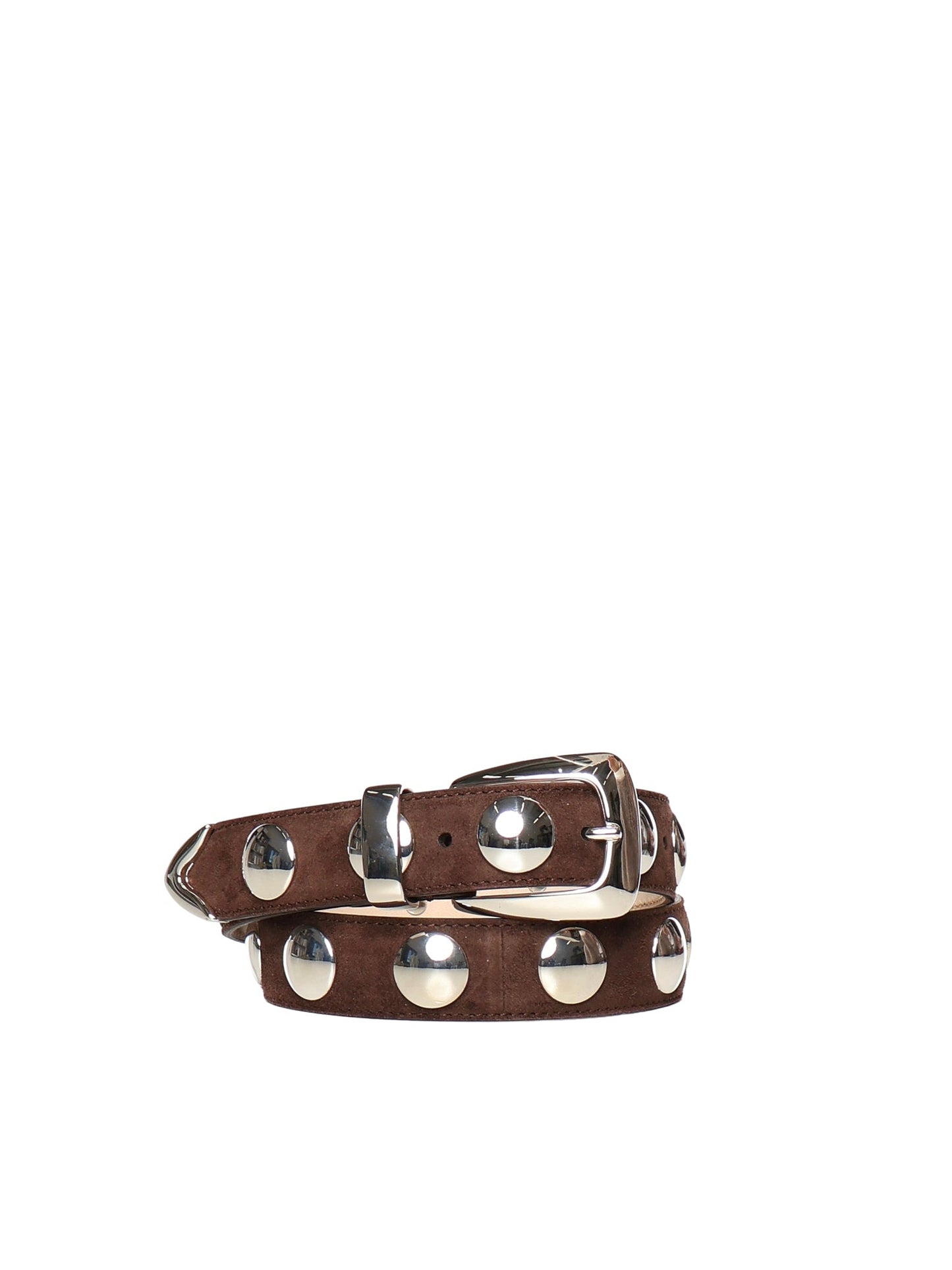 Cintura Benny in pelle con borchie