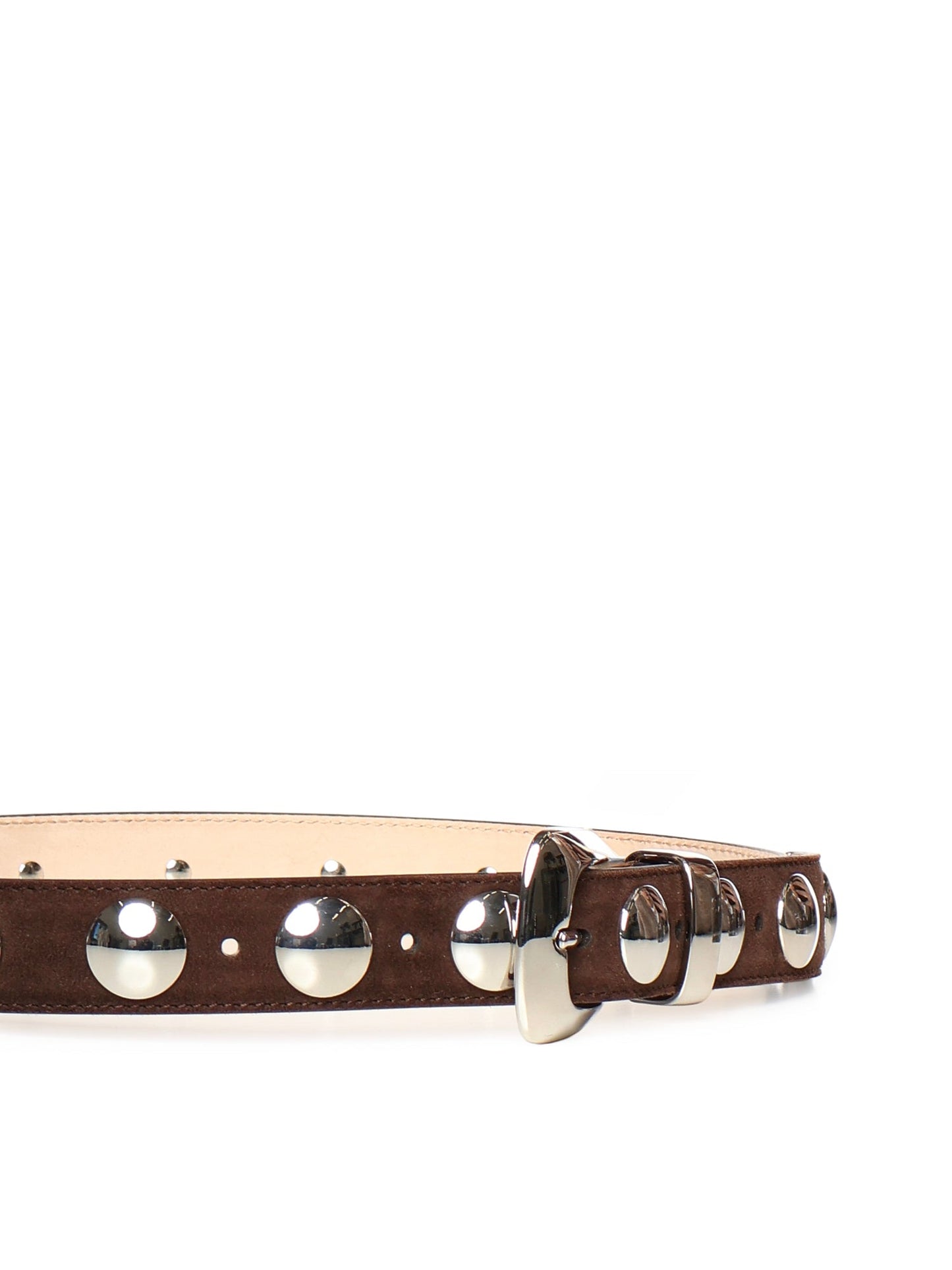 Cintura Benny in pelle con borchie