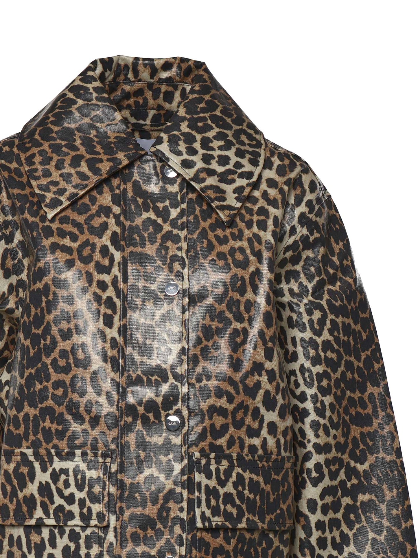 Giacca in cotone con stampa animalier