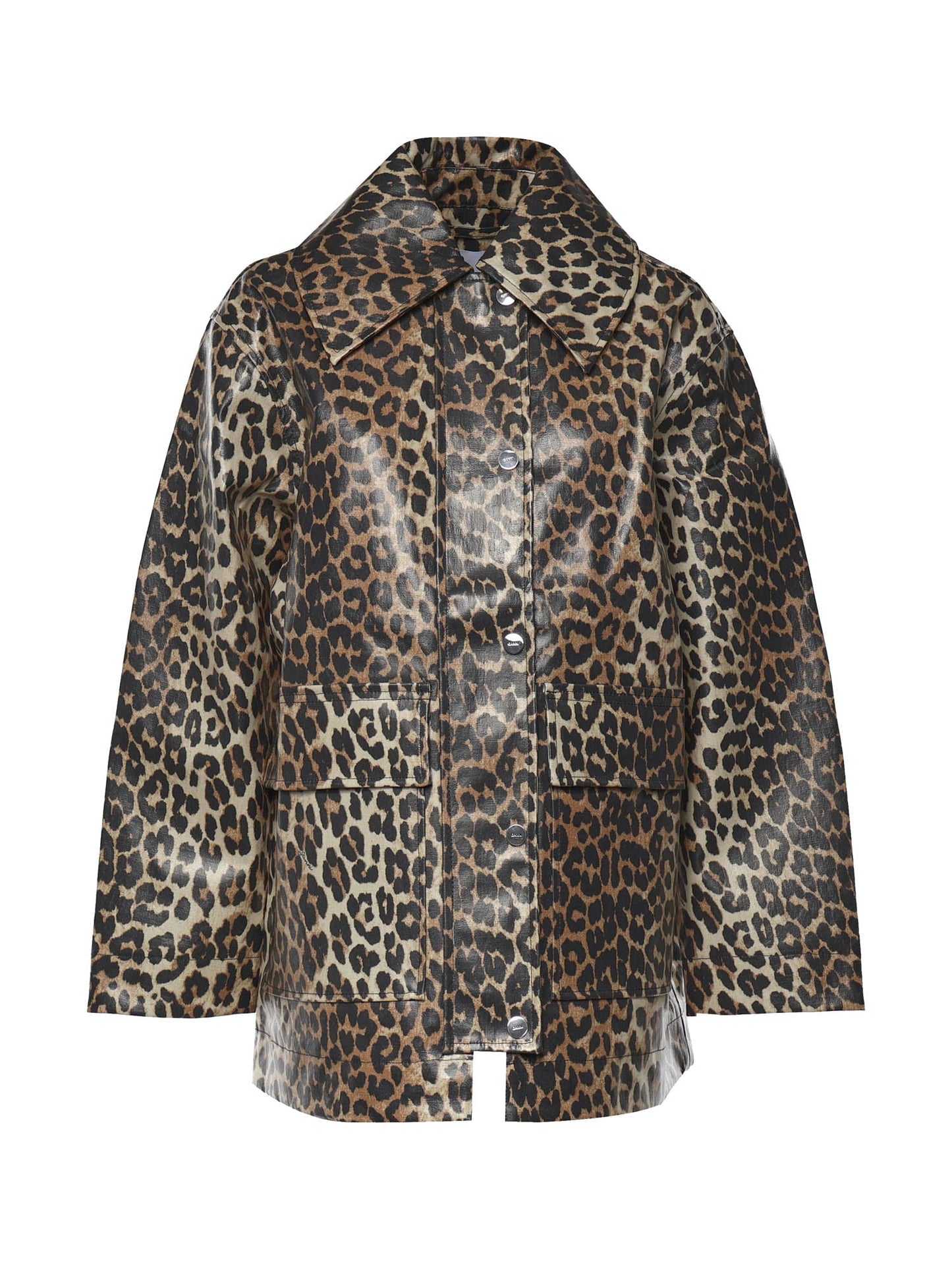 Giacca in cotone con stampa animalier