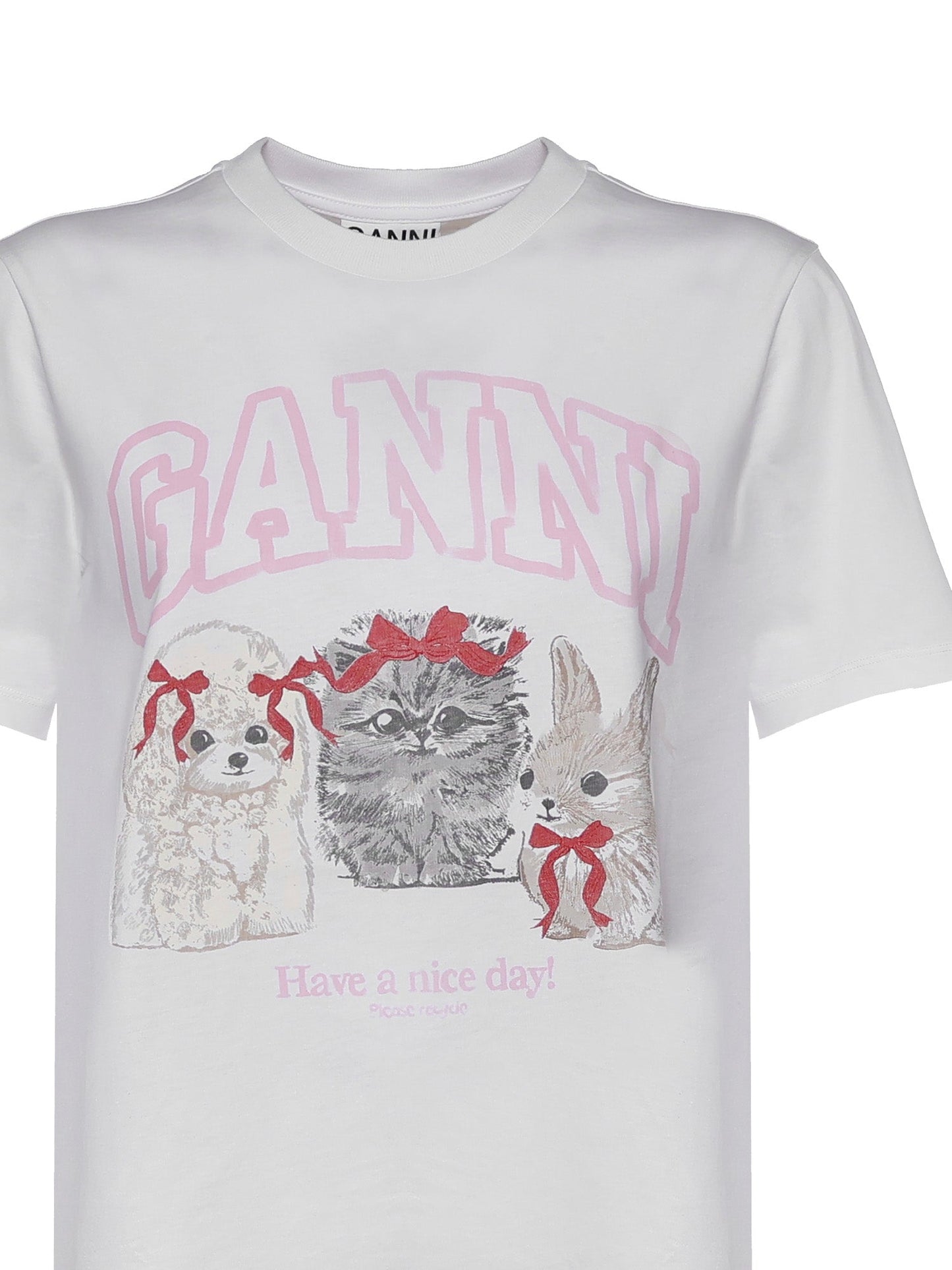 T-shirt con stampa in cotone