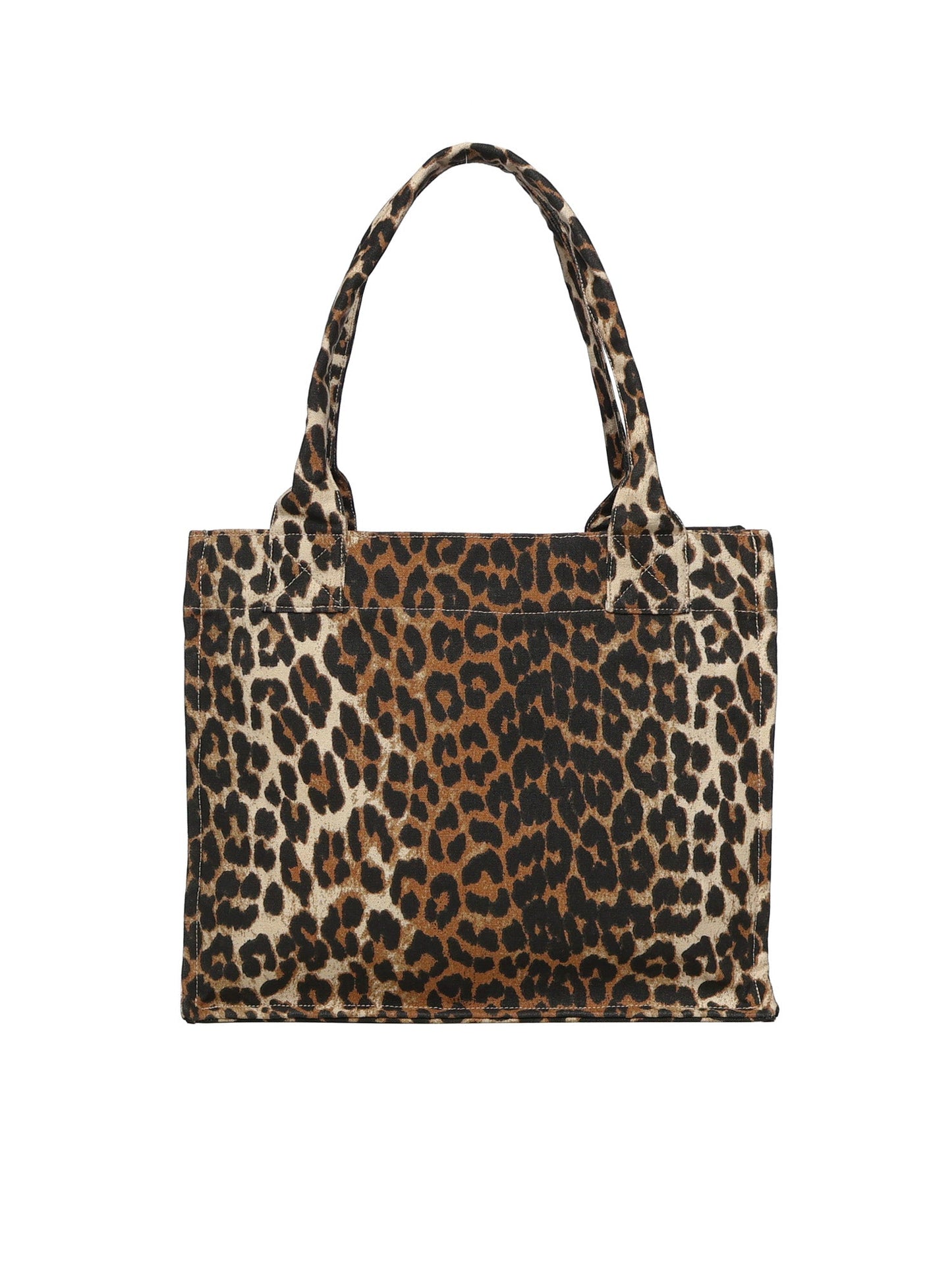 Borsa tote in tela con stampa animalier