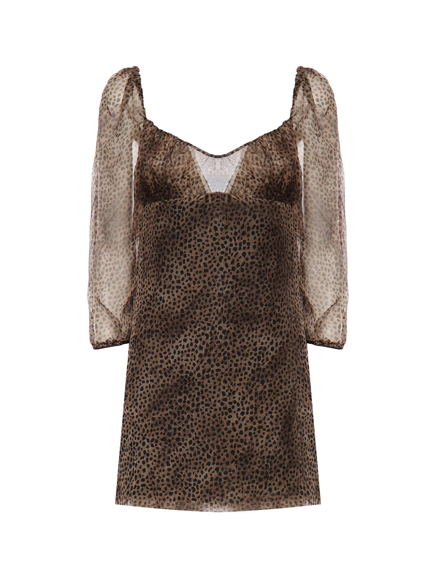 Miniabito con stampa leopardo