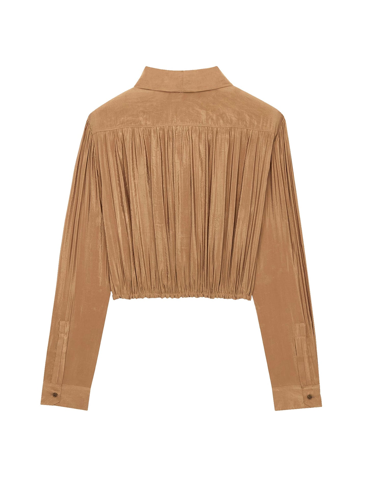 Blusa con collo lavallière in taffettà
