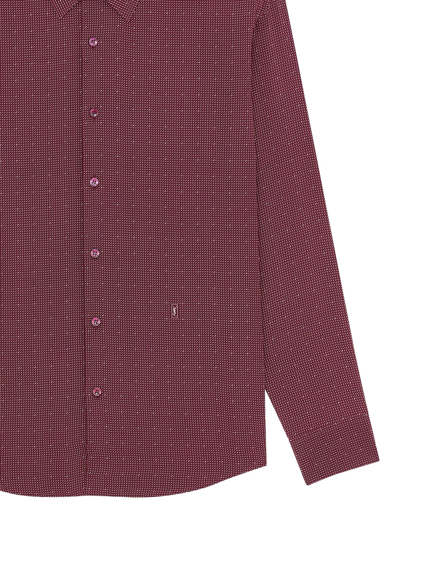 Camicia Cassandre a pois in seta crêpe de chine