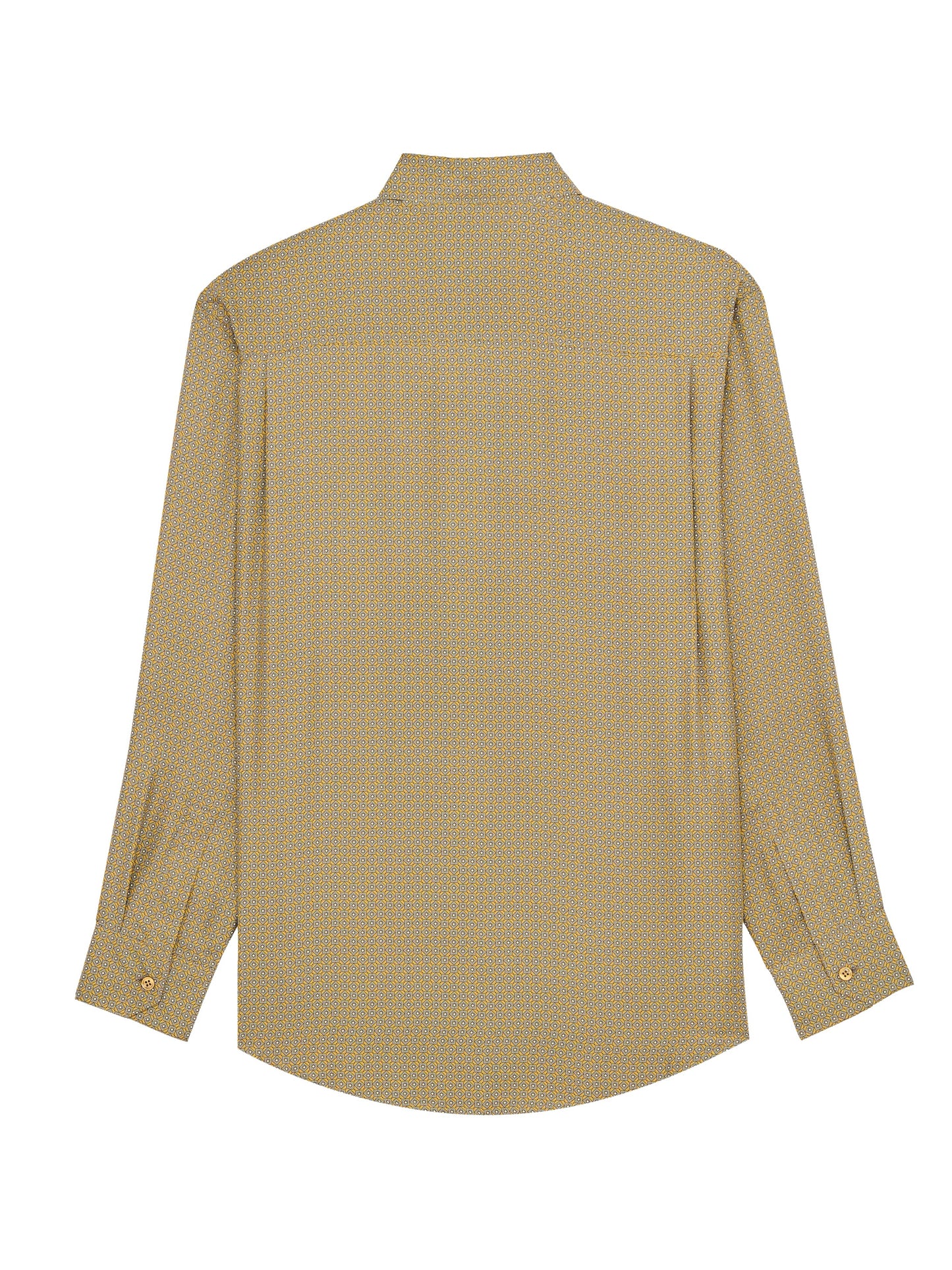 Camicia in raso di seta con motivo geometrico