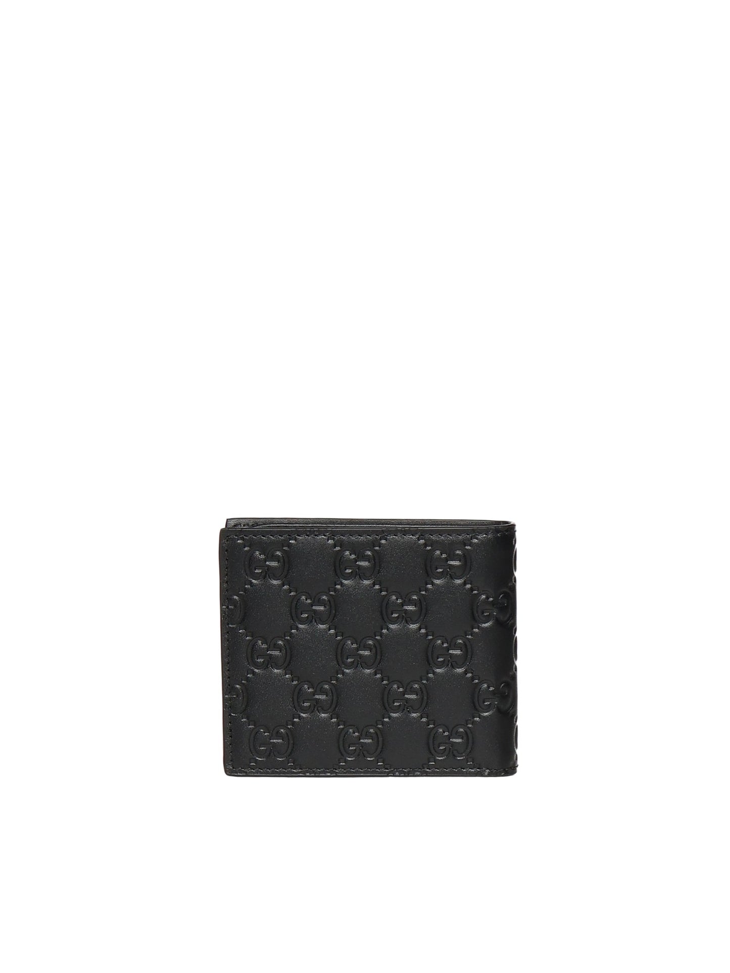 Portafoglio bi-fold GG Emblem in pelle