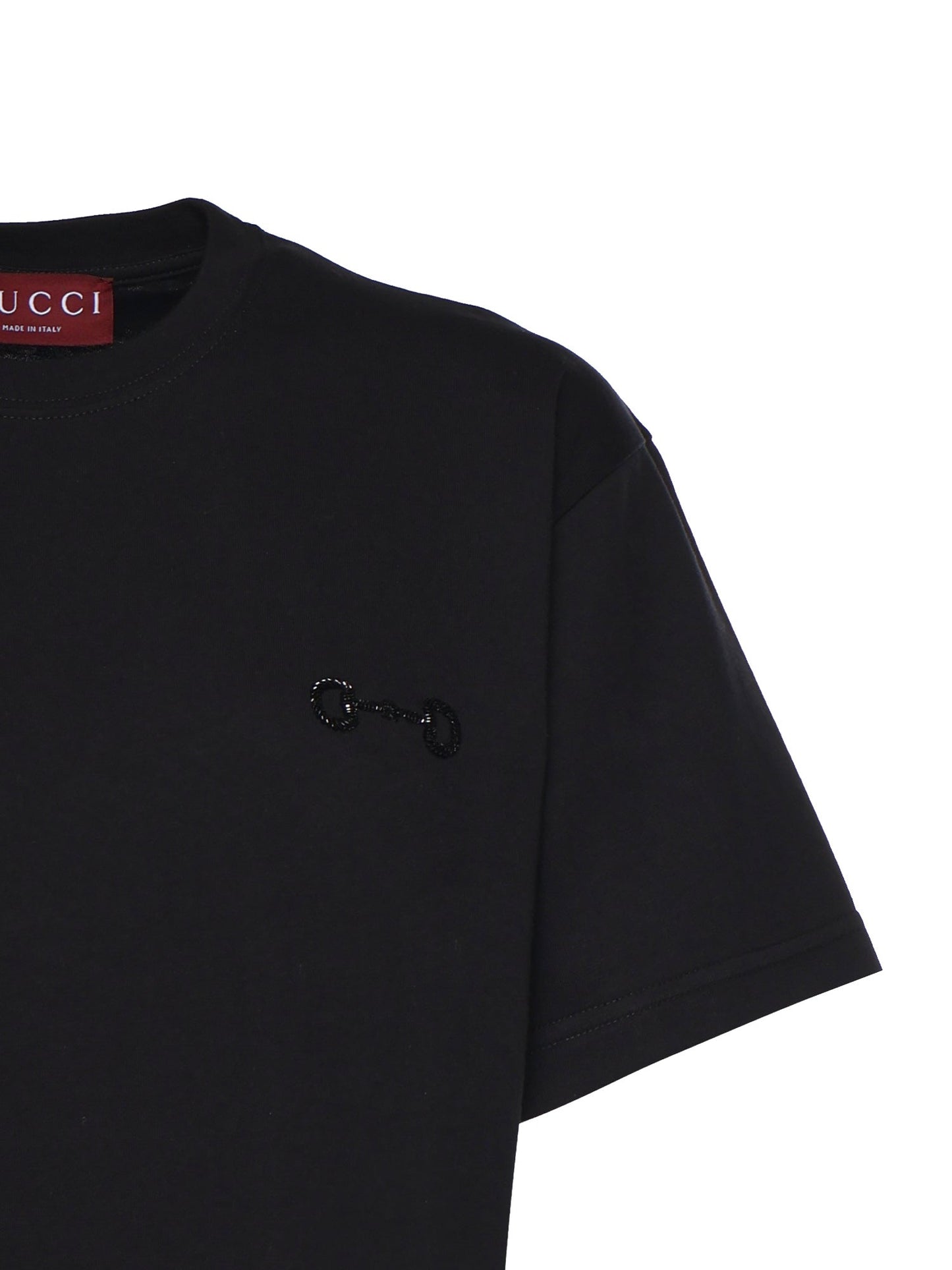 T-shirt in jersey di cotone con ricamo