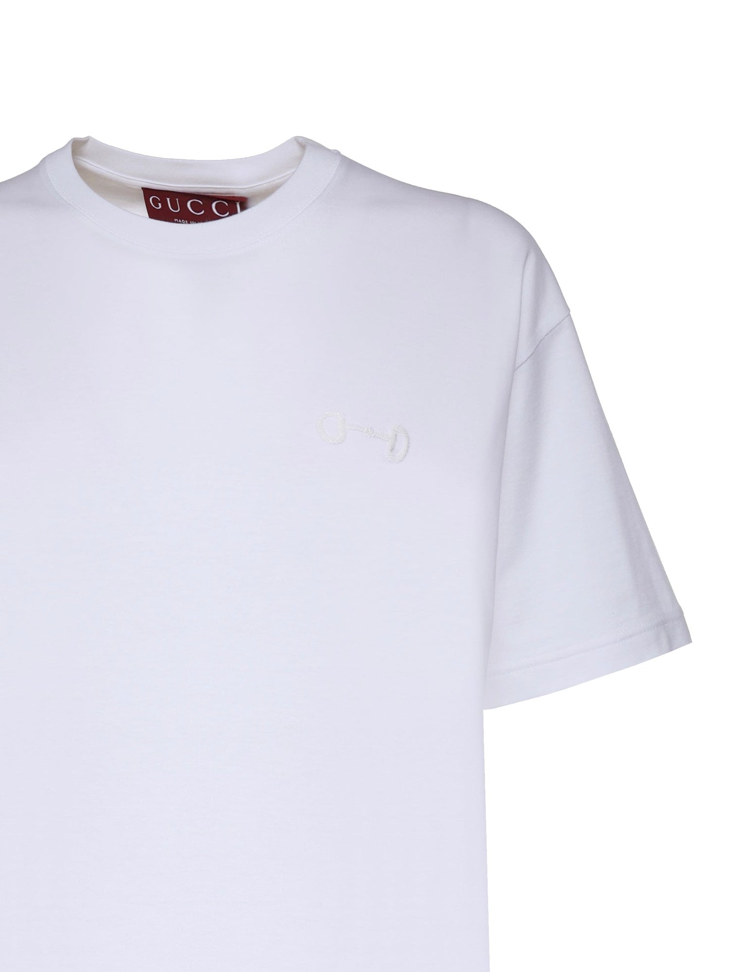 T-shirt in jersey di cotone con ricamo